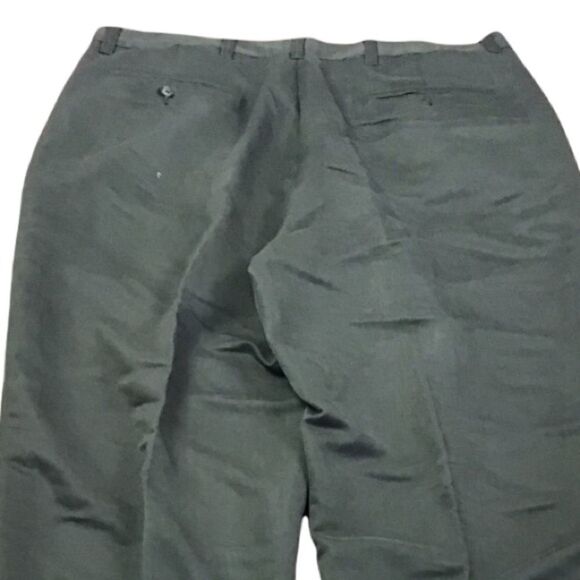 Chaps x Ralph Lauren Olive Green Front Pleated Cuffed Slacks Men’s 40x34 - Picture 7 of 8